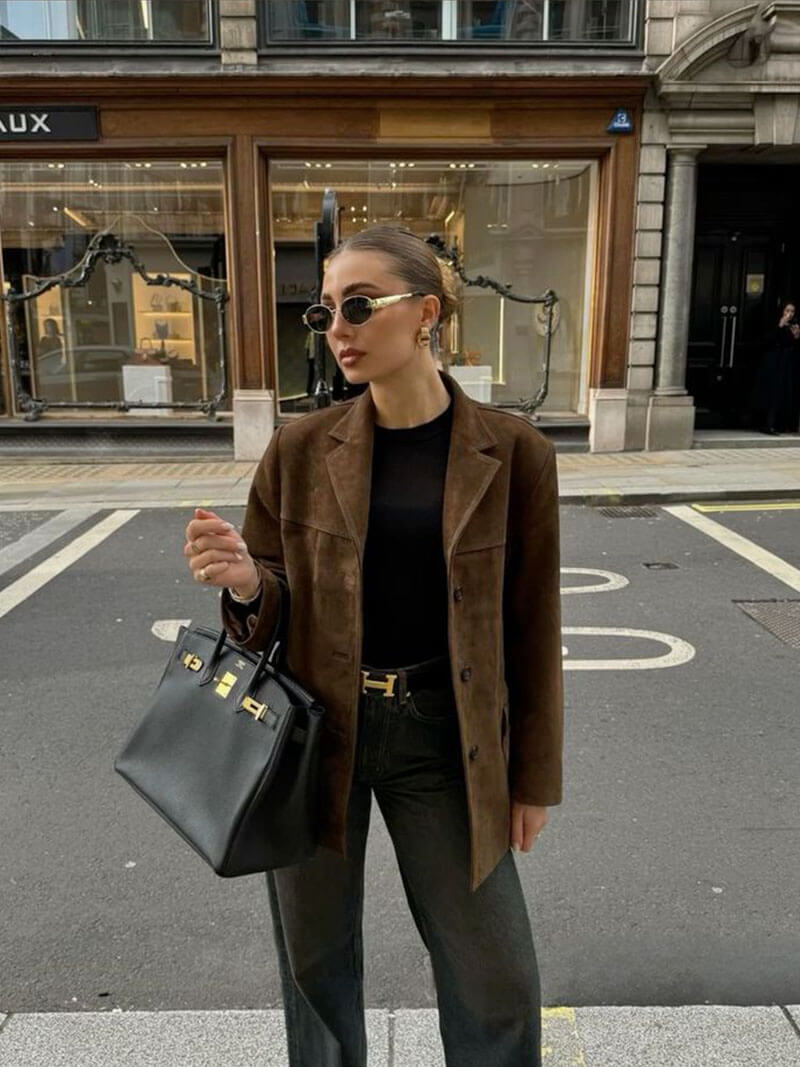 Matilda faux suede Jacket - Women's Fall and Winter Outerwear - Image 5