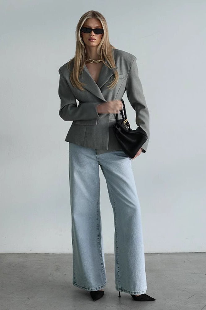 Maxine Scarf-Collar Blazer - Women's Fall and Winter Outerwear - Image 3