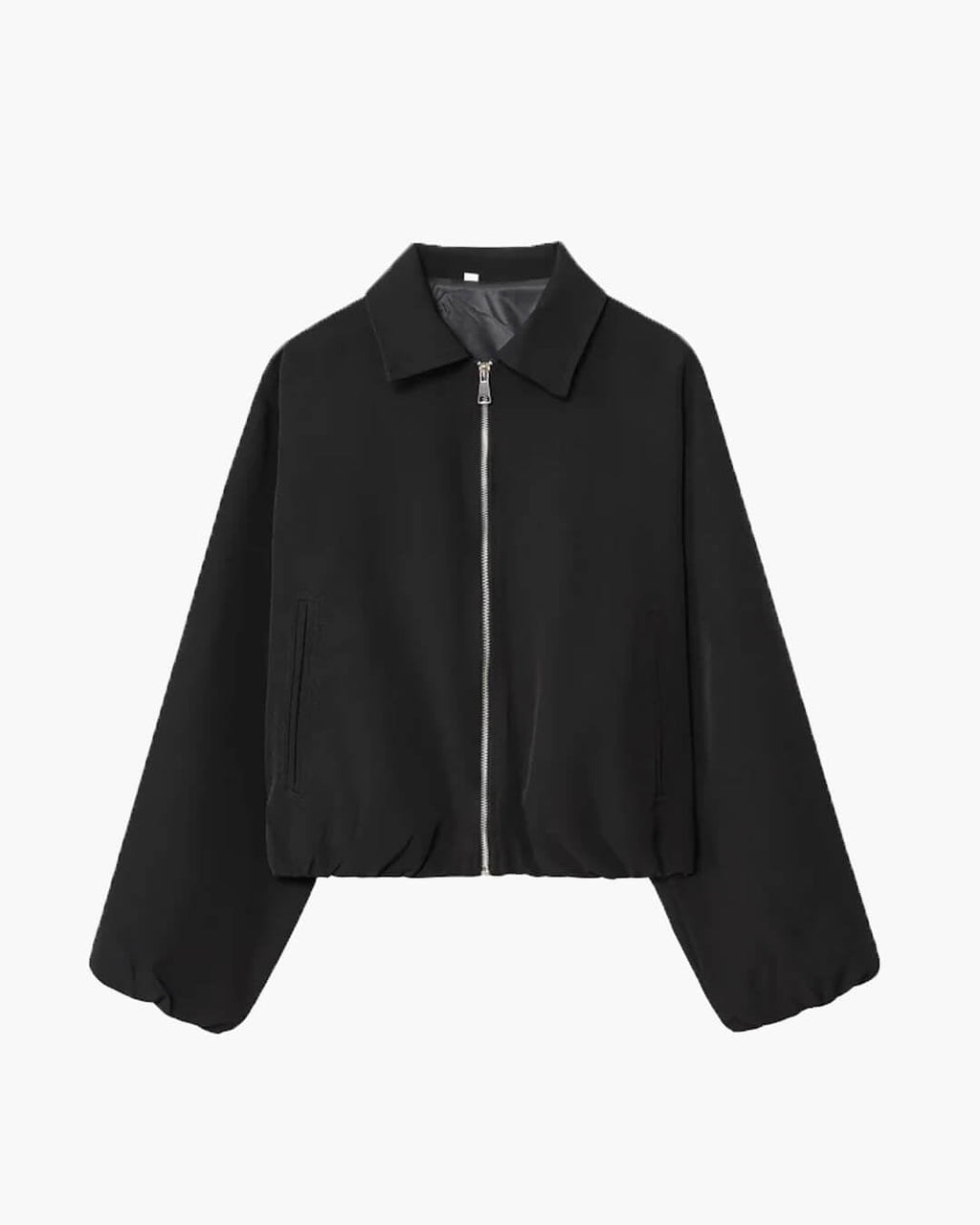 Midori Puff Sleeve Bomber Jacket - Women's Fall and Winter Outerwear - Image 3