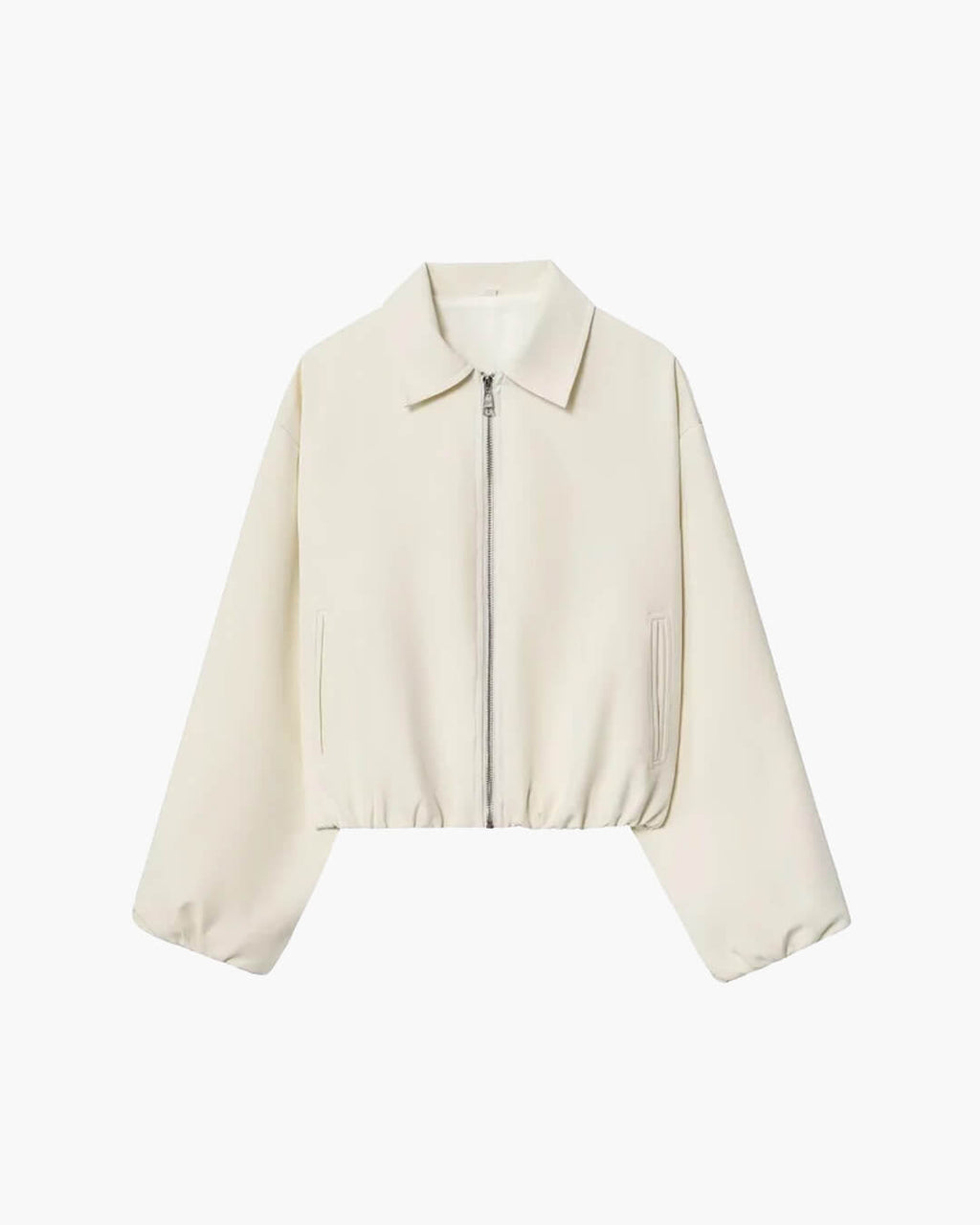 Midori Puff Sleeve Bomber Jacket - Women's Fall and Winter Outerwear