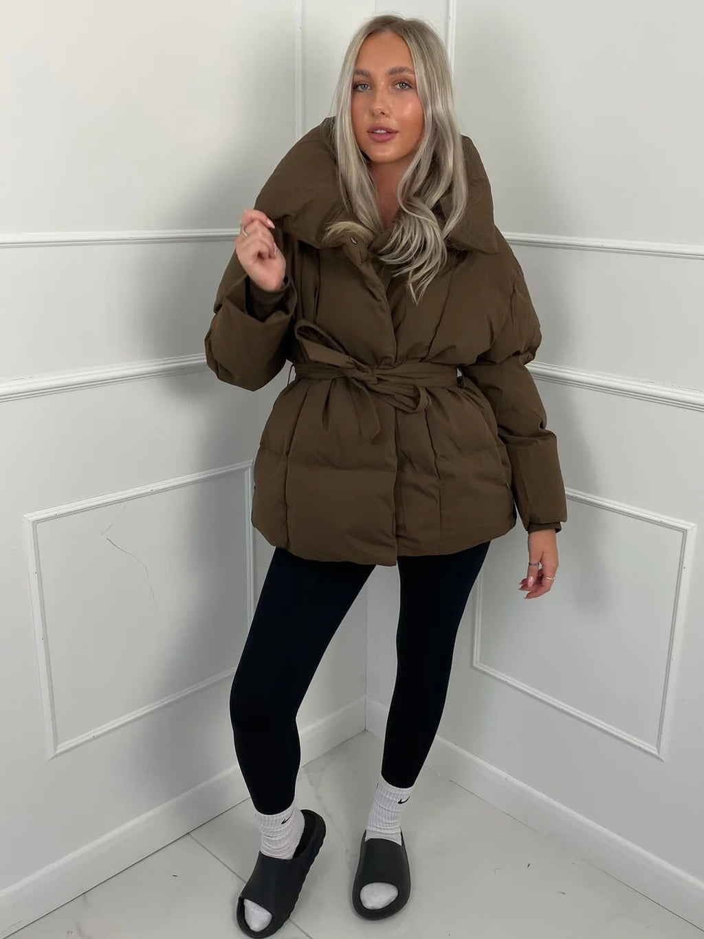 Aemilia Women's Puffer Jacket - Loose Fit Stand Collar Cotton Winter Outerwear - Image 8