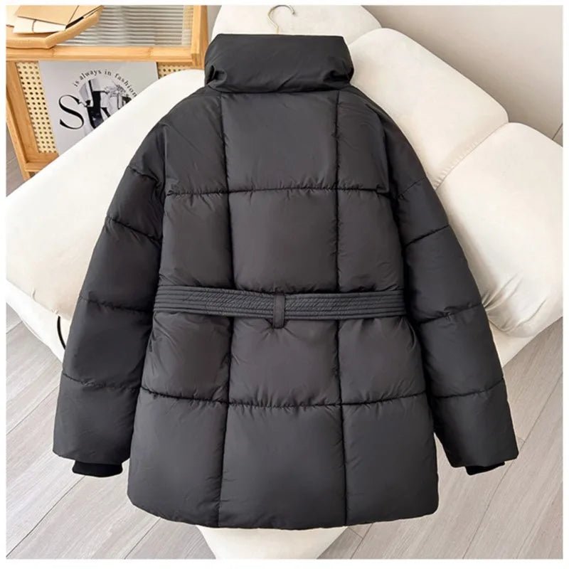 Aemilia Women's Puffer Jacket - Loose Fit Stand Collar Cotton Winter Outerwear - Image 16