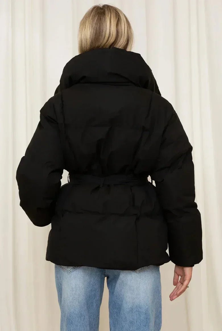 Aemilia Women's Puffer Jacket - Loose Fit Stand Collar Cotton Winter Outerwear - Image 12