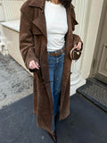 Molly faux suede Trenchcoat - Women's Fall and Winter Outerwear - Image 3