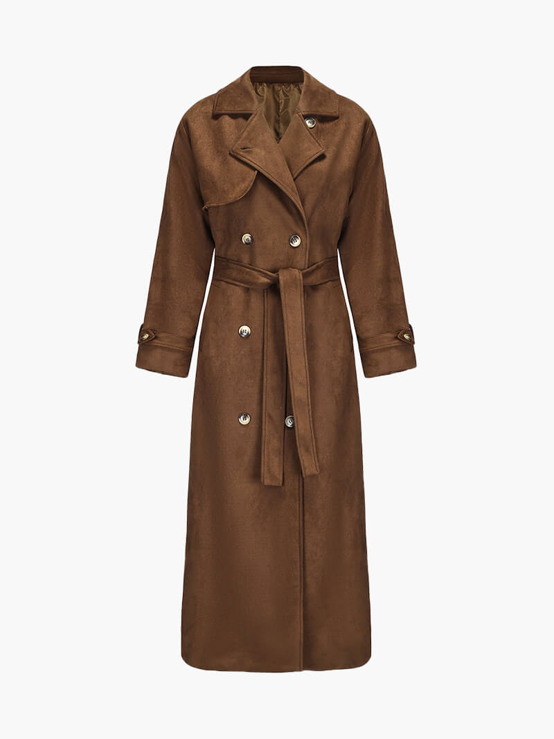 Molly faux suede Trenchcoat - Women's Fall and Winter Outerwear