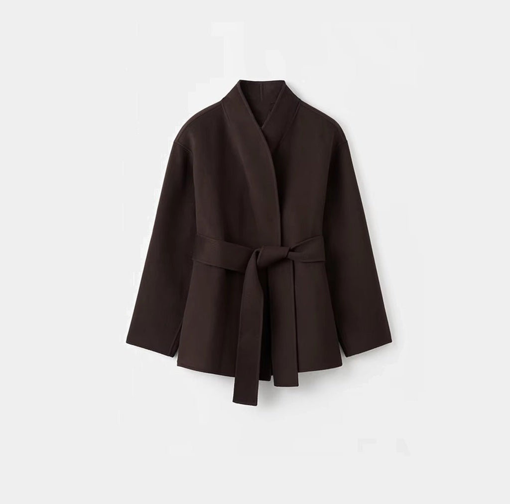 Monica Belted Oversized Wrap Coat - Women's Fall and Winter Outerwear