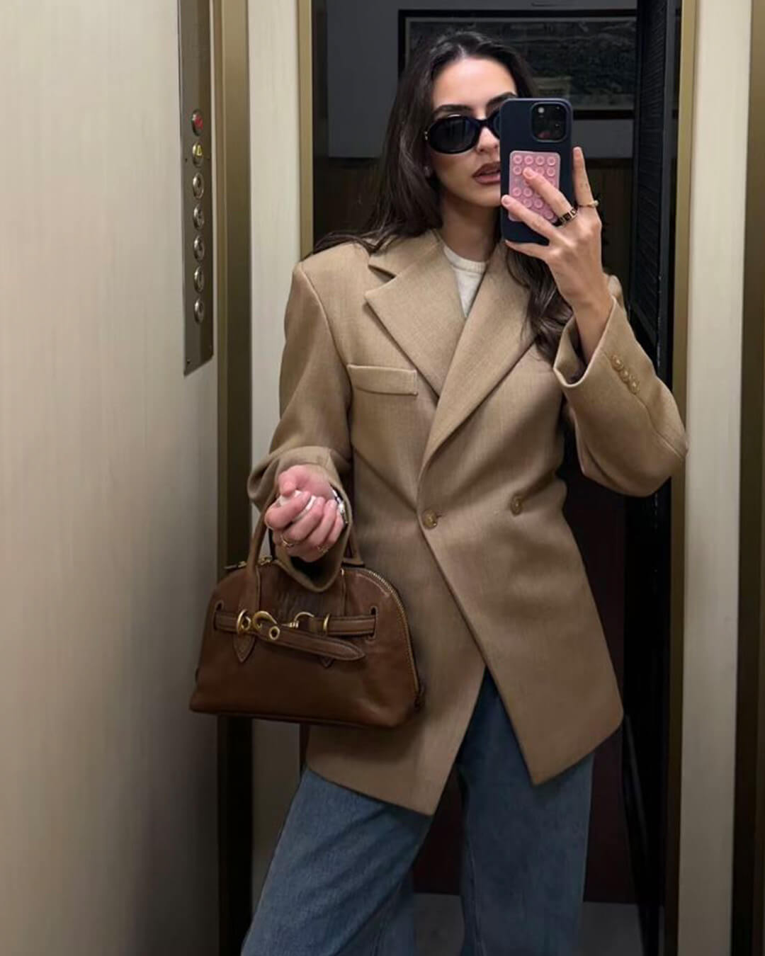 Myrna Notch Lapel Cinched Blazer - Women's Fall and Winter Outerwear - Image 4