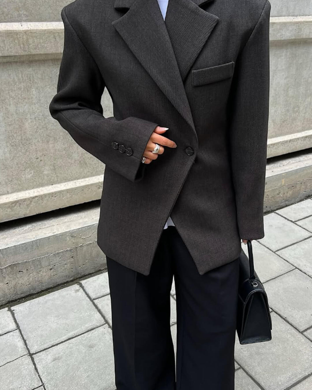 Myrna Notch Lapel Cinched Blazer - Women's Fall and Winter Outerwear - Image 7