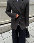 Myrna Notch Lapel Cinched Blazer - Women's Fall and Winter Outerwear - Image 7