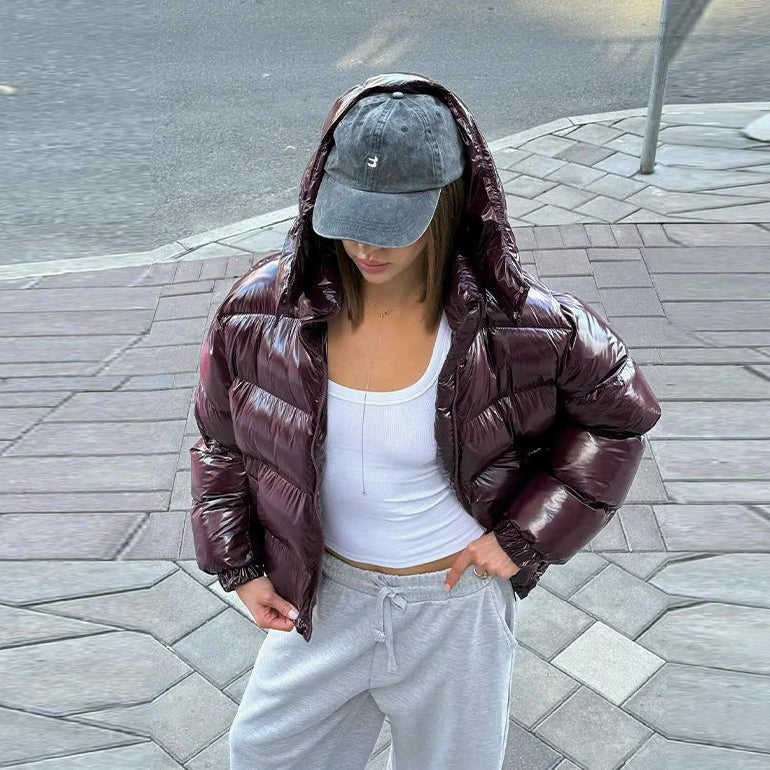 Nica Women's Hooded Puffer Jacket - Cotton Winter Coat with Hood - Image 4