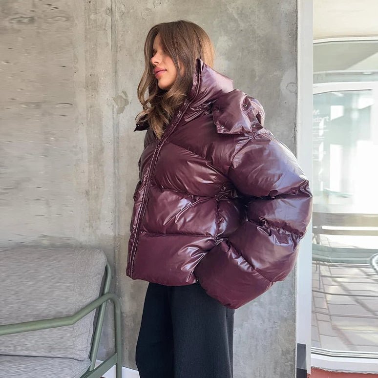 Nica Women's Hooded Puffer Jacket - Cotton Winter Coat with Hood - Image 3