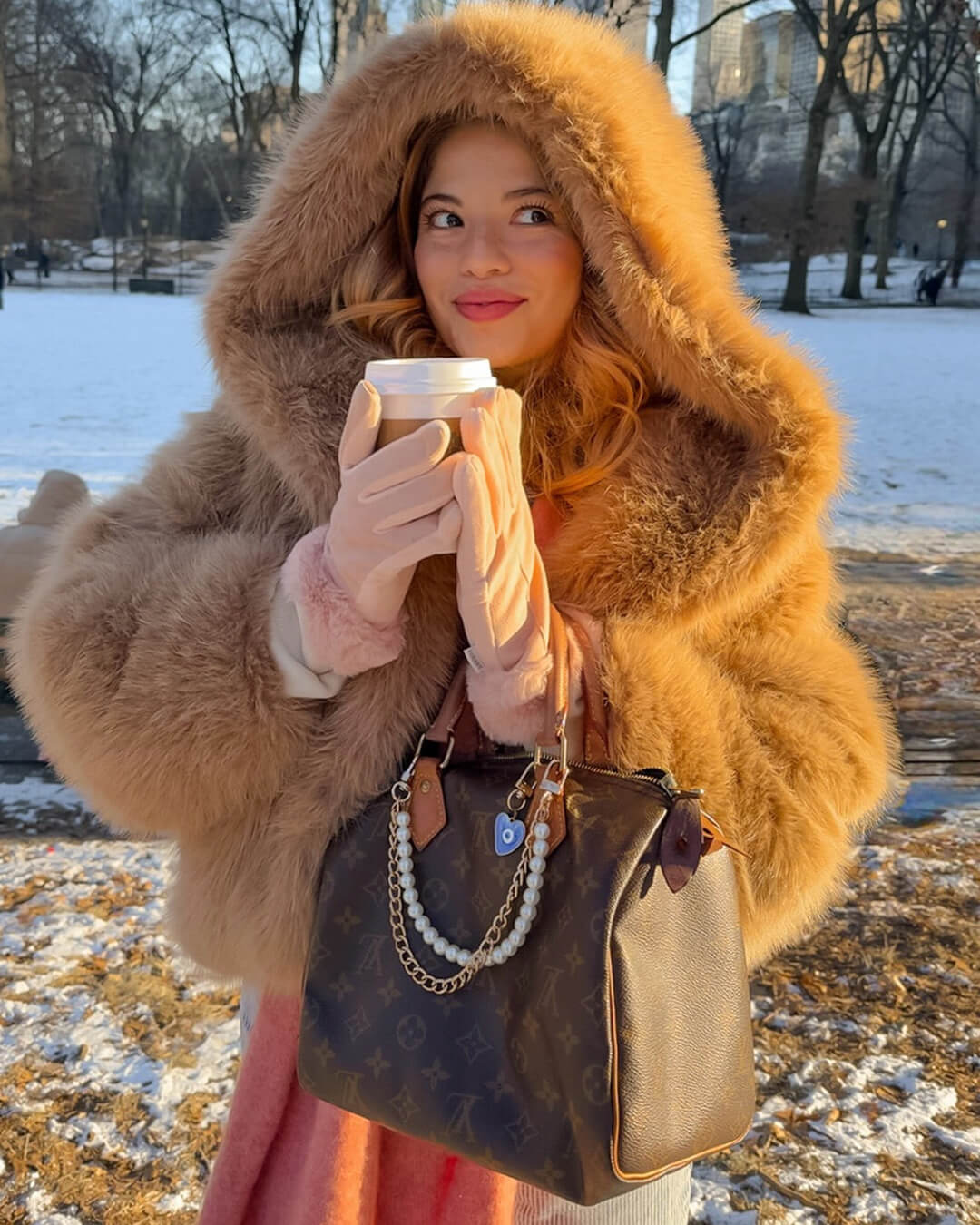 Nicki Hooded Faux Fur Coat - Women's Fall and Winter Outerwear