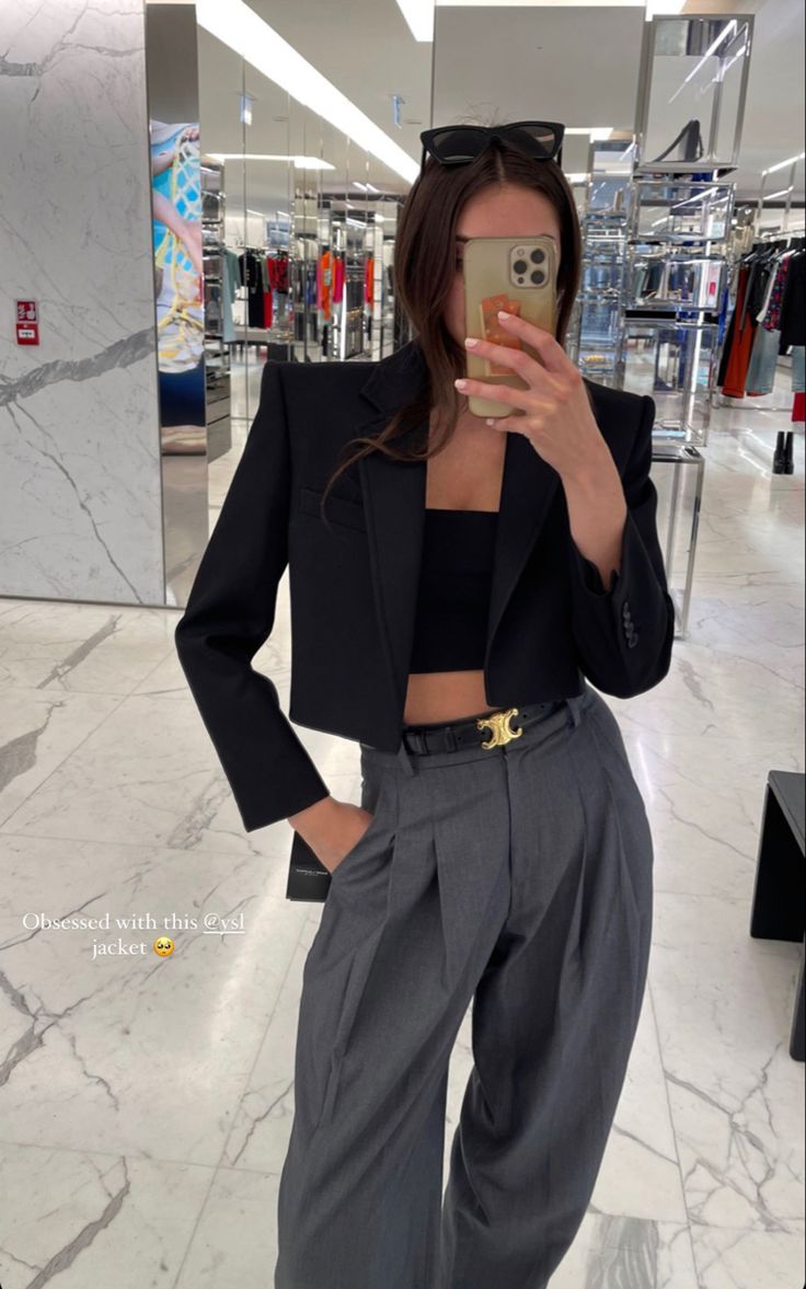 Olga Padded Cropped Suit Jacket - Women's Fall and Winter Outerwear