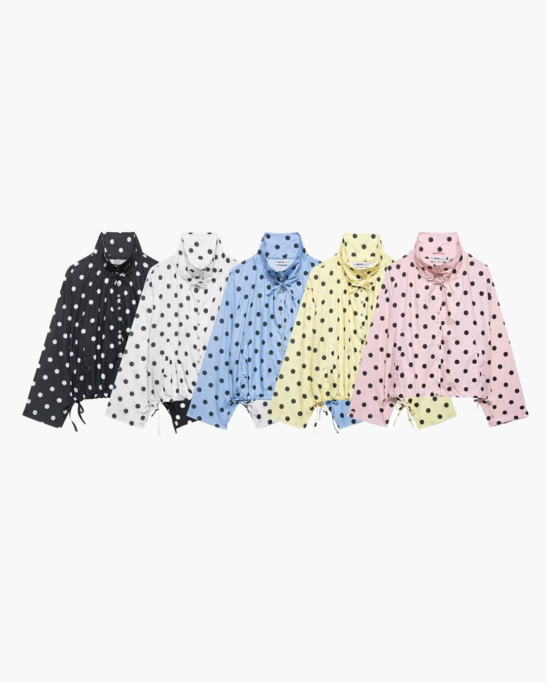 Patricia Polka Dot High Collar Jacket - Women's Fall and Winter Outerwear - Image 10