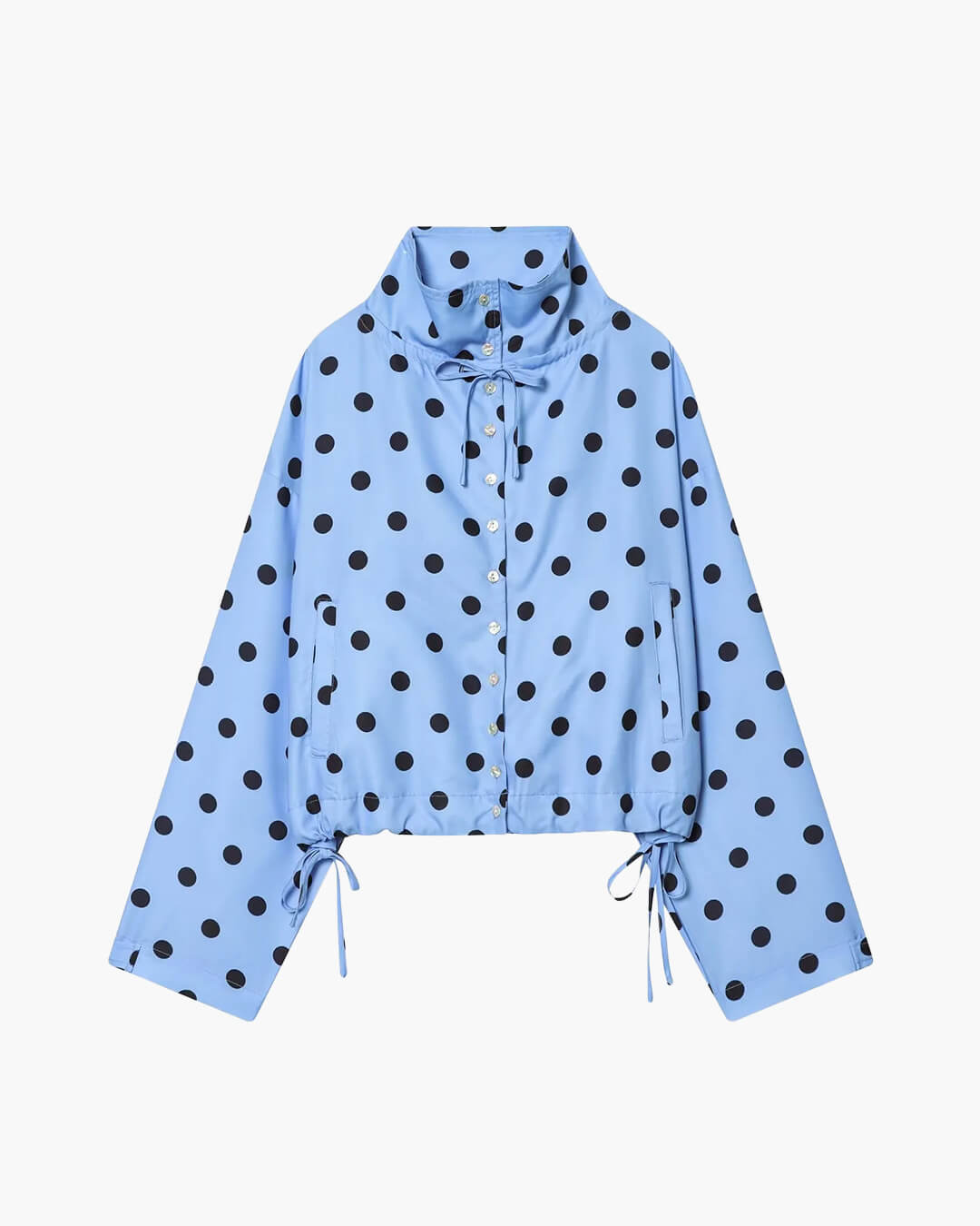 Patricia Polka Dot High Collar Jacket - Women's Fall and Winter Outerwear - Image 7