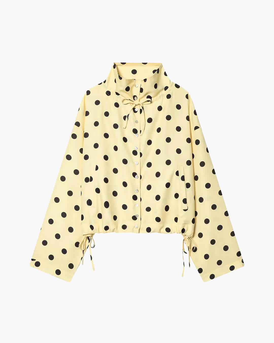Patricia Polka Dot High Collar Jacket - Women's Fall and Winter Outerwear - Image 6