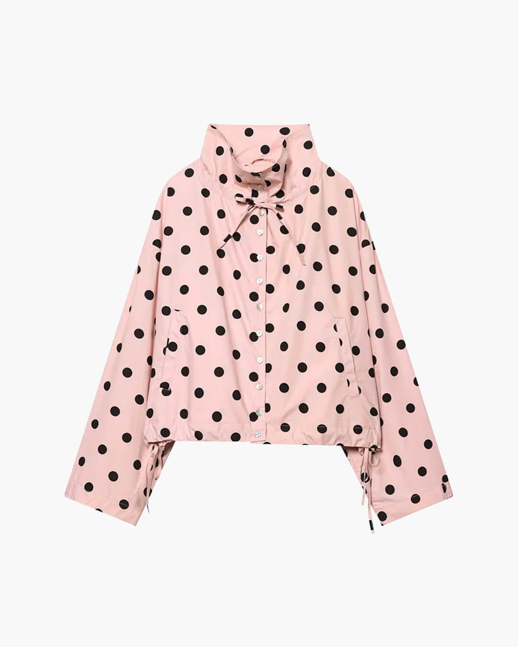 Patricia Polka Dot High Collar Jacket - Women's Fall and Winter Outerwear - Image 4