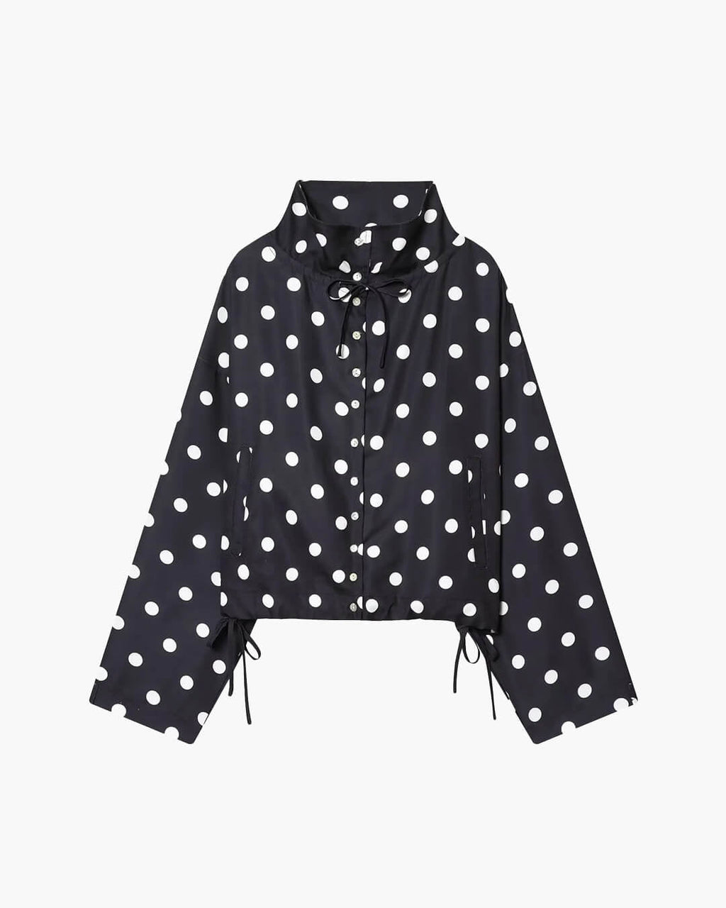 Patricia Polka Dot High Collar Jacket - Women's Fall and Winter Outerwear - Image 8