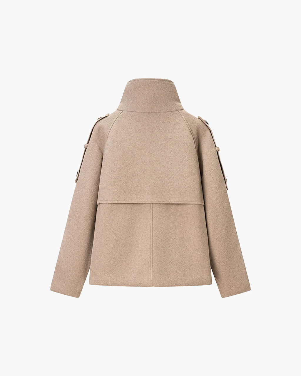 Rhea Stand Collar Breasted Coat - Women's Fall and Winter Outerwear - Image 5