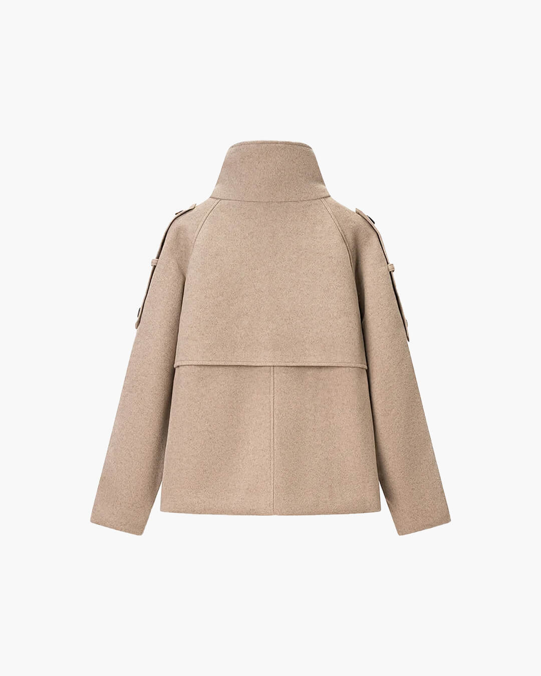 Rhea Stand Collar Breasted Coat - Women's Fall and Winter Outerwear - Image 5