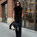 Rina Faux Fur Turtleneck Vest - Women's Fall and Winter Outerwear - Image 4