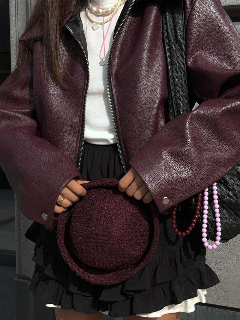 Romy leather Jacket - Women's Fall and Winter Outerwear - Image 8