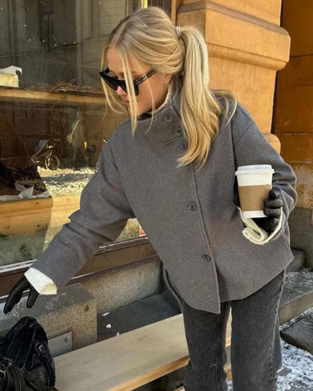 Rosalia Elegant Stand Collar Short Jacket - Chic Spring Autumn Coat for Women - Image 8