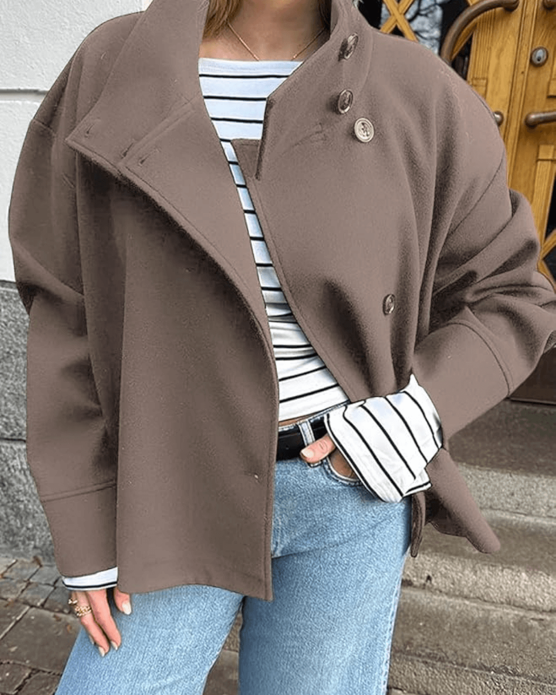 Rosalia Elegant Stand Collar Short Jacket - Chic Spring Autumn Coat for Women - Image 5