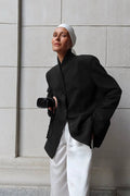 Roxie Stand Collar Blazer - Women's Fall and Winter Outerwear - Image 5