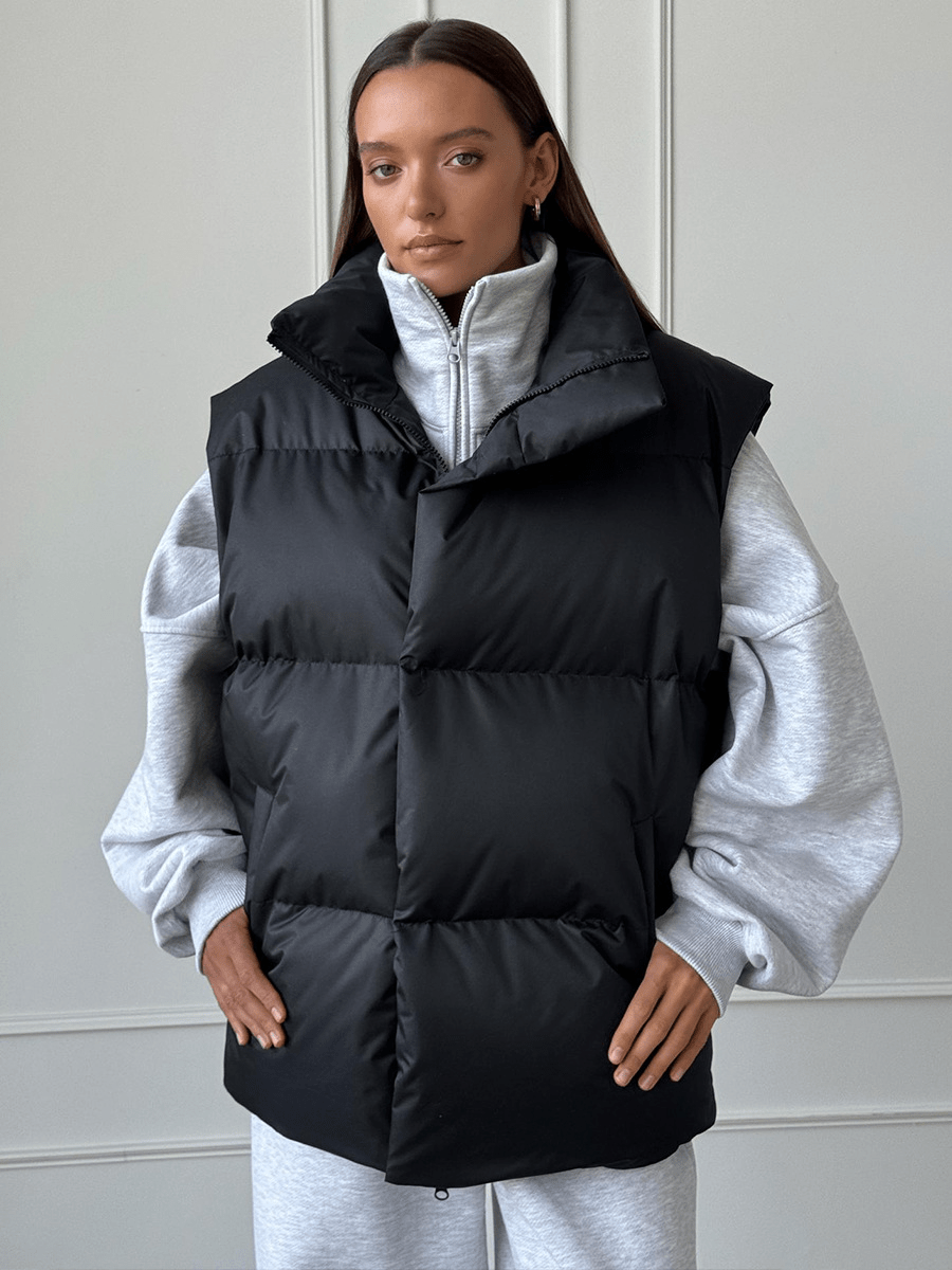 Sabrina Puffer Vest - Women's Fall and Winter Outerwear - Image 3
