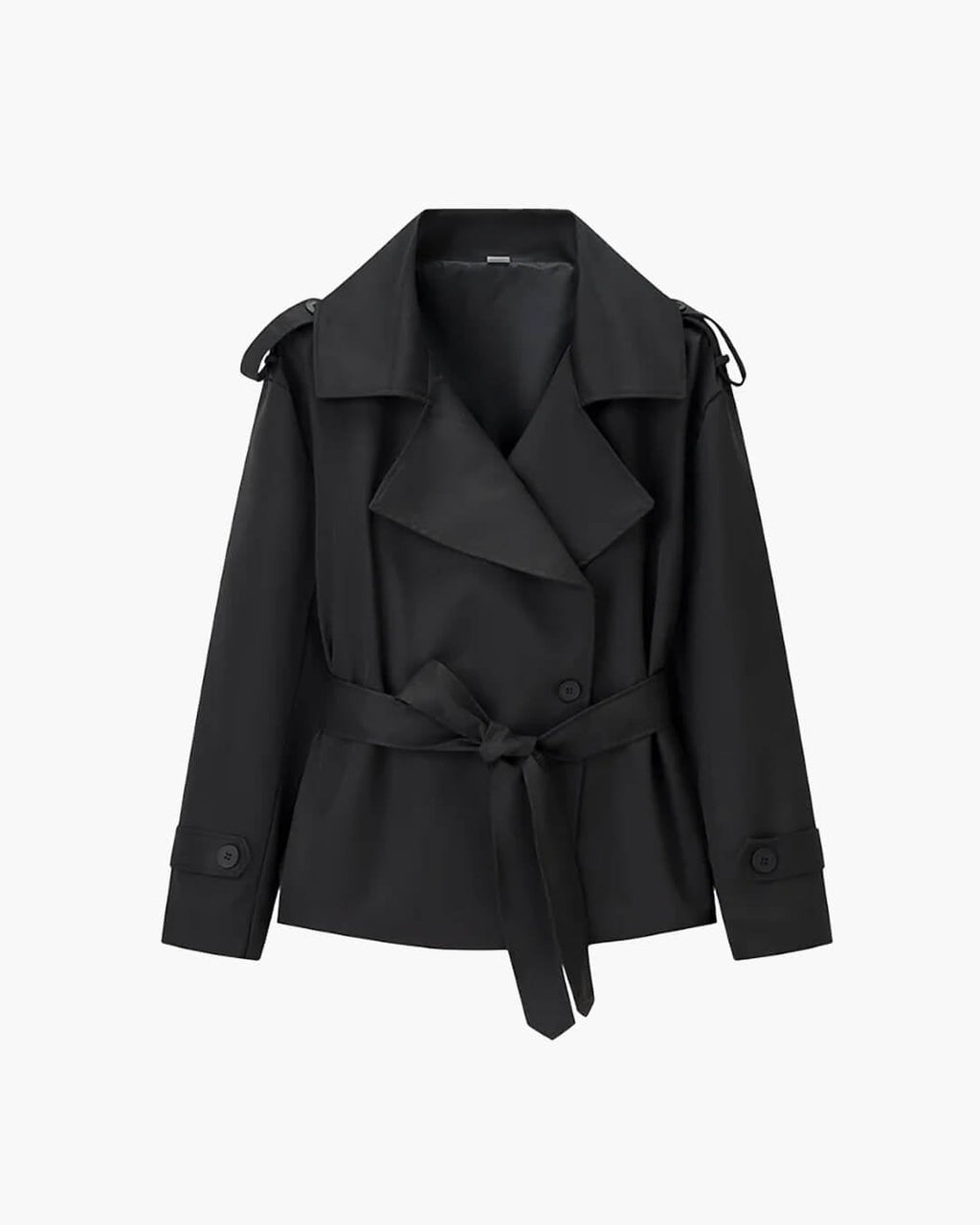 Sandy Lace Up Short Trench Coat - Women's Fall and Winter Outerwear - Image 20