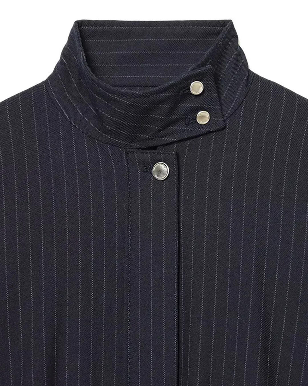 Selena Striped Stand Collar Jacket - Women's Fall and Winter Outerwear - Image 8