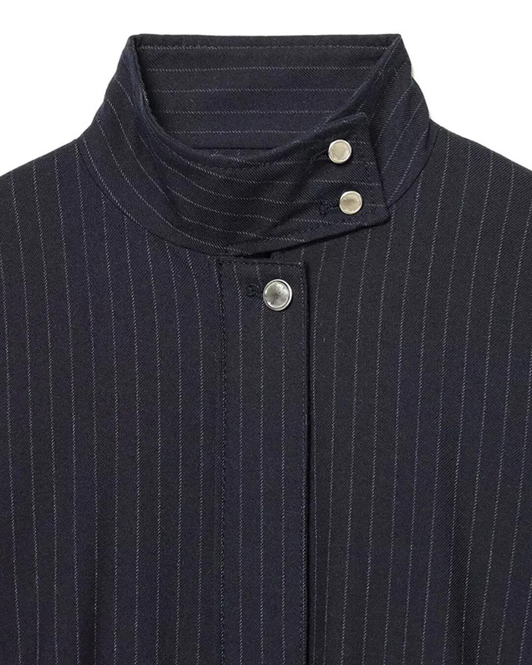 Selena Striped Stand Collar Jacket - Women's Fall and Winter Outerwear - Image 8