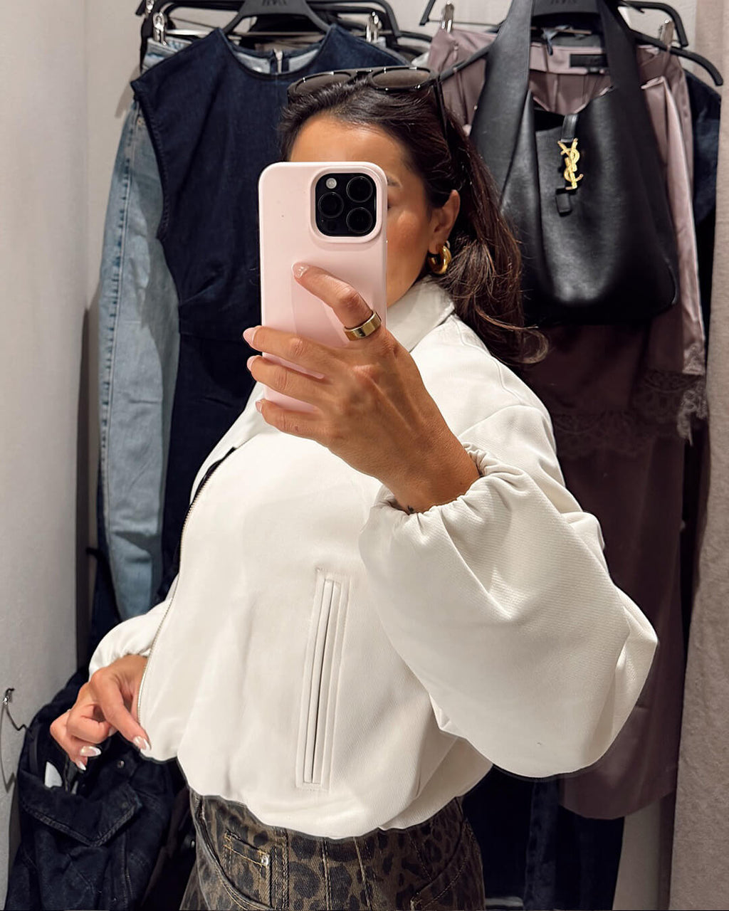Seraphina Puffed Bomber Jacket - Women's Fall and Winter Outerwear - Image 9
