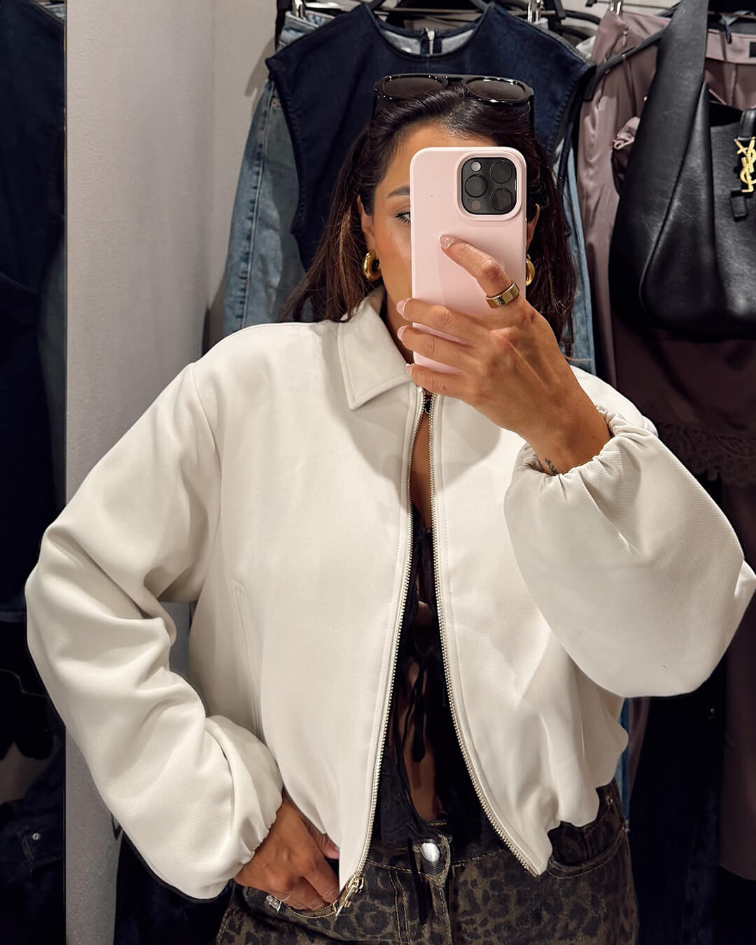 Seraphina Puffed Bomber Jacket - Women's Fall and Winter Outerwear - Image 8