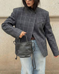 Aerona Plaid Stand Collar Blazer - Women's Fall and Winter Outerwear