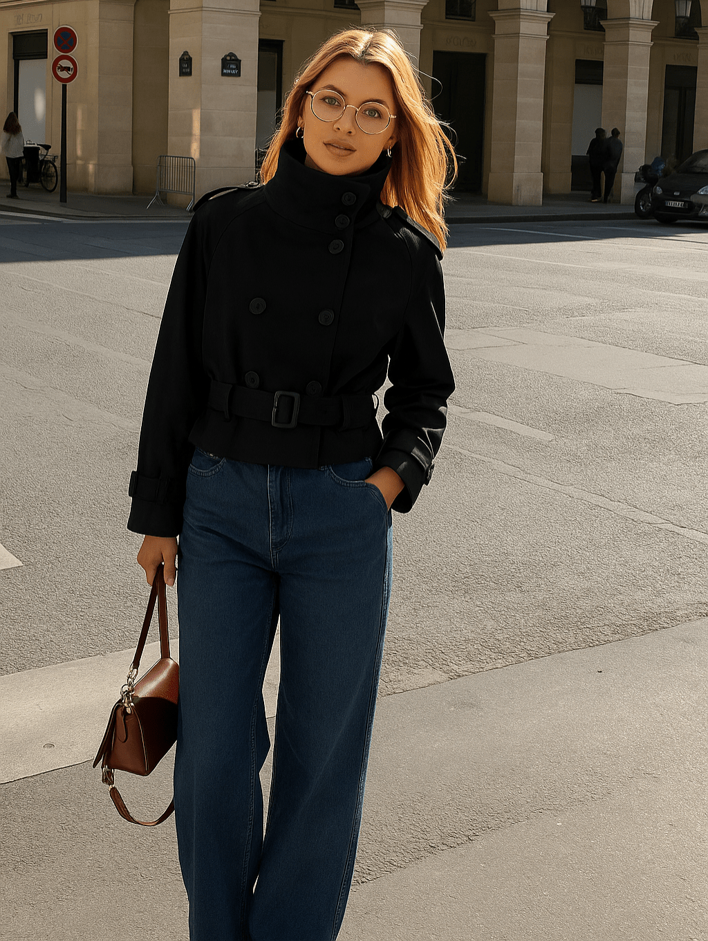 Sofie Women's Cropped Trench Coat - Short Trench Jacket - Image 6