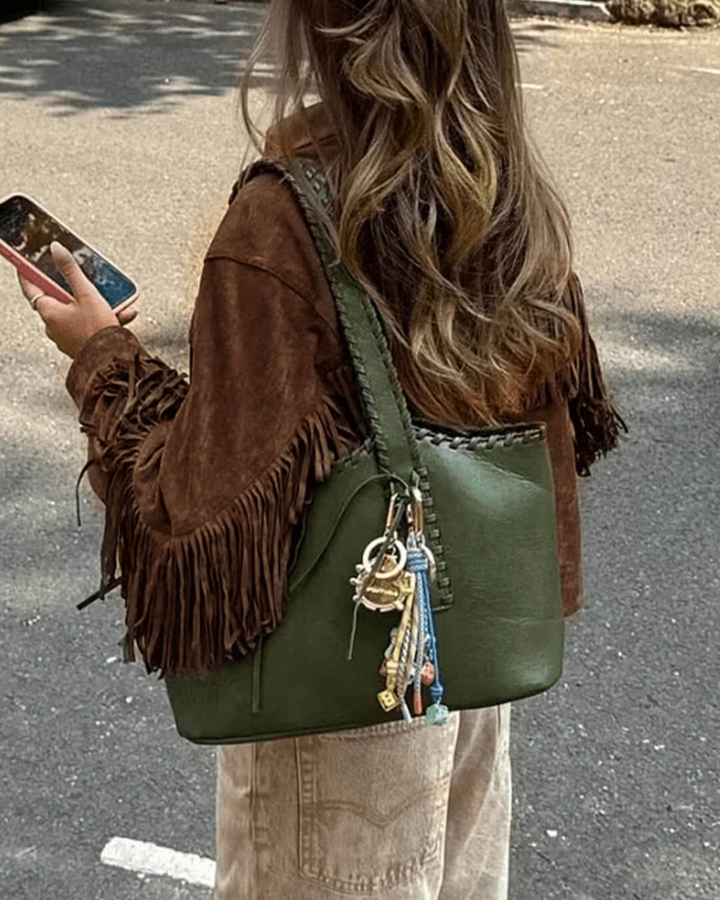 Sophia Tassel Suede Jacket - Women's Everyday Outerwear - Image 3