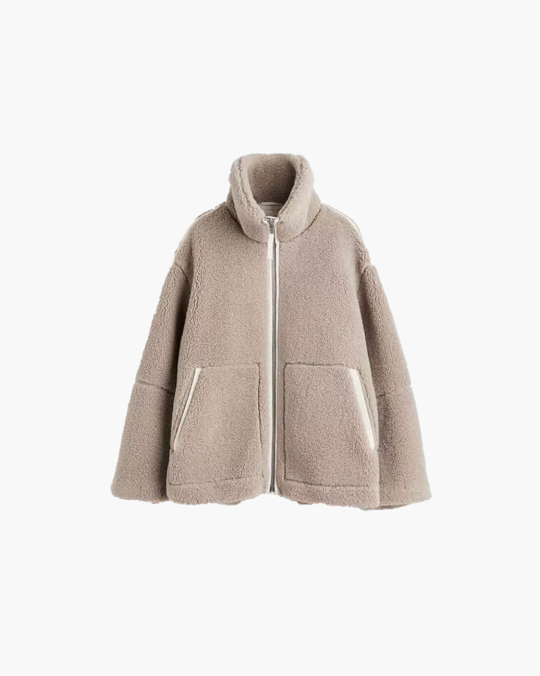 Tidy Zip Up Teddy Jacket - Women's Fall and Winter Outerwear - Image 5