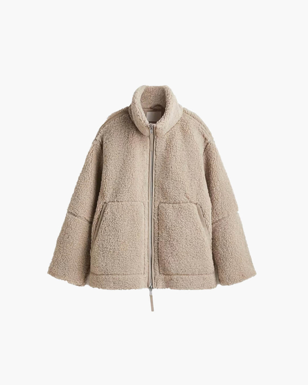 Tidy Zip Up Teddy Jacket - Women's Fall and Winter Outerwear - Image 2