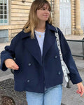 Suzane Women's Short Double-Breasted Coat - Spring Outerwear Jacket - Image 3