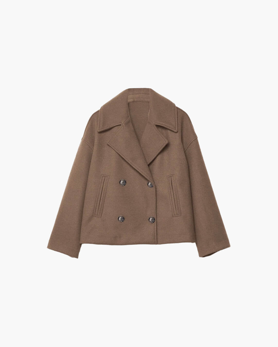 Suzane Women's Short Double-Breasted Coat - Spring Outerwear Jacket - Image 13
