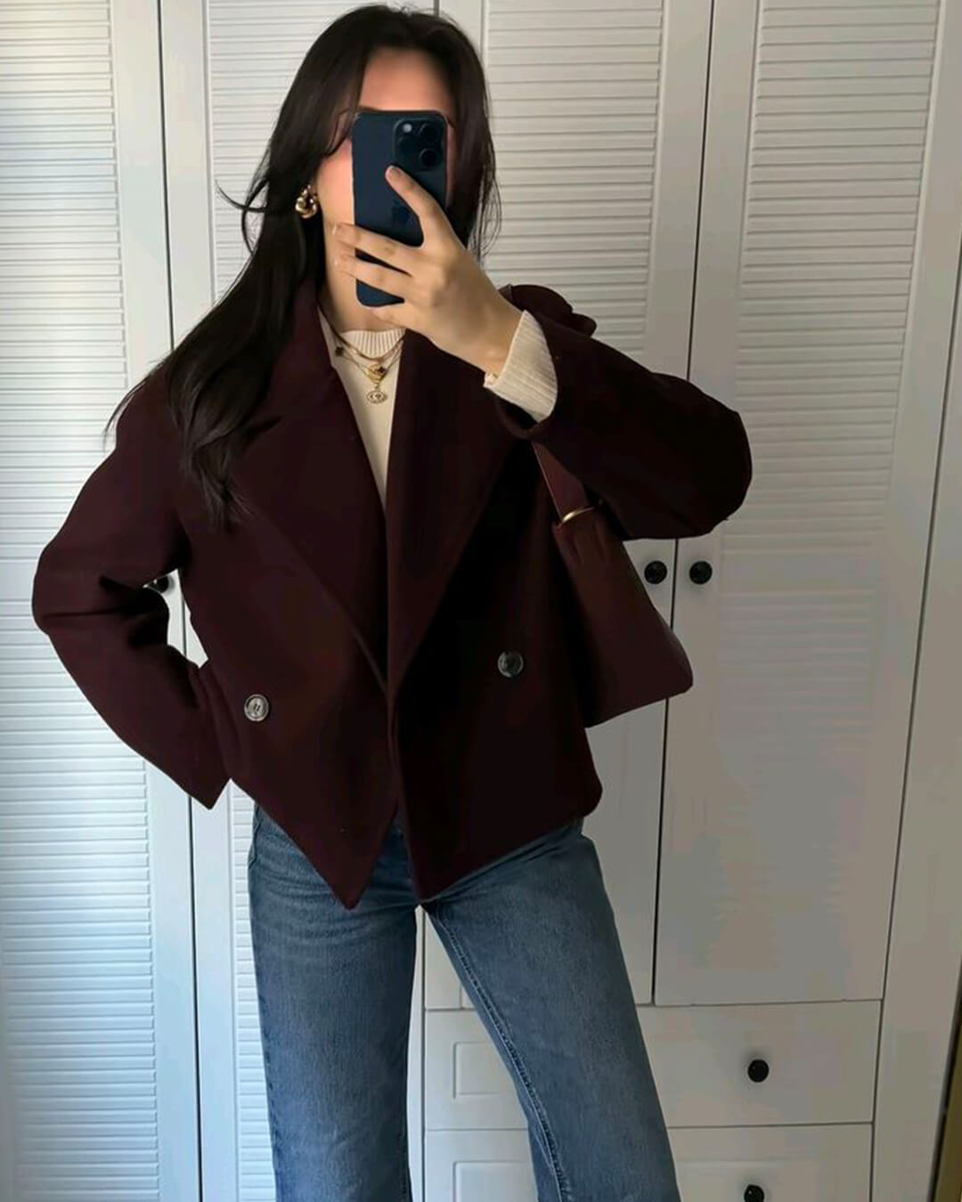 Suzane Women's Short Double-Breasted Coat - Spring Outerwear Jacket - Image 10