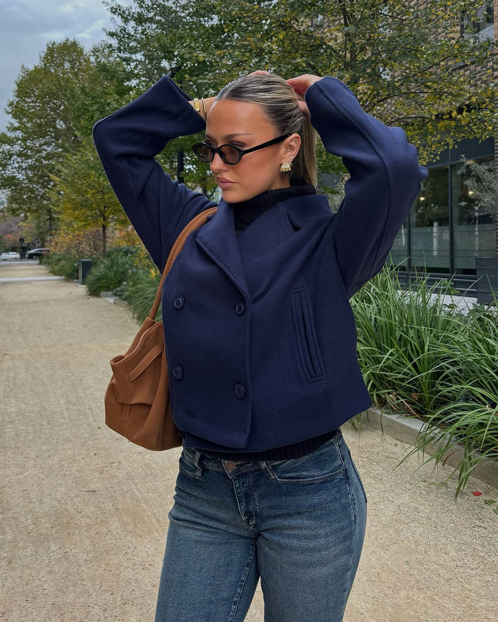 Suzane Women's Short Double-Breasted Coat - Spring Outerwear Jacket - Image 2
