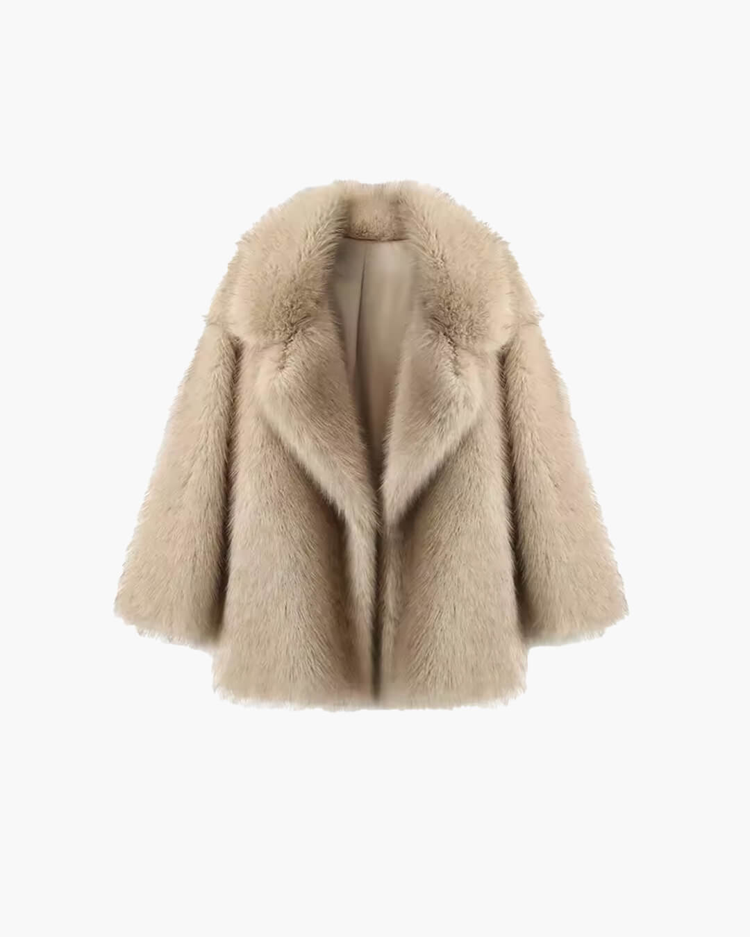 Tilda Faux Fur Coat - Cozy Statement Winter Coat, Brown or Beige - Image 6