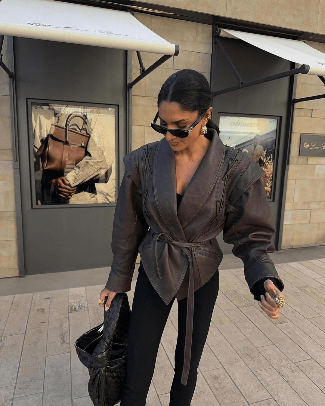 Veronica Faux Leather Jacket - Women's Fall and Winter Outerwear