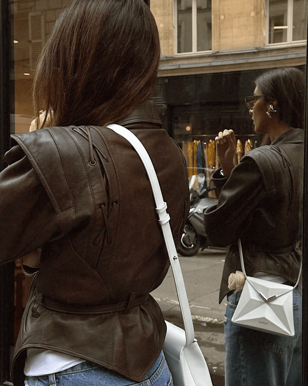 Veronica Faux Leather Jacket - Women's Fall and Winter Outerwear - Image 9