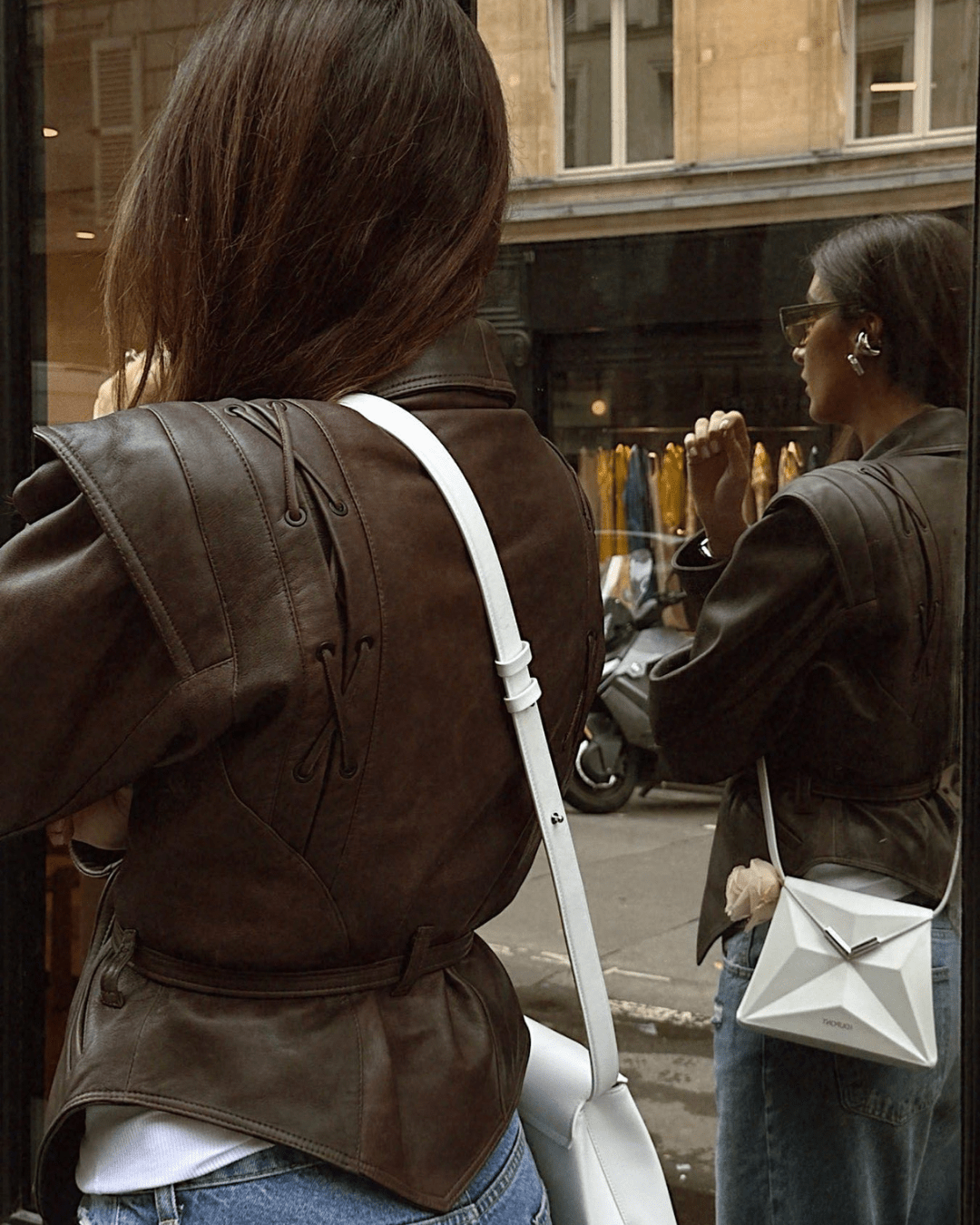 Veronica Faux Leather Jacket - Women's Fall and Winter Outerwear - Image 9