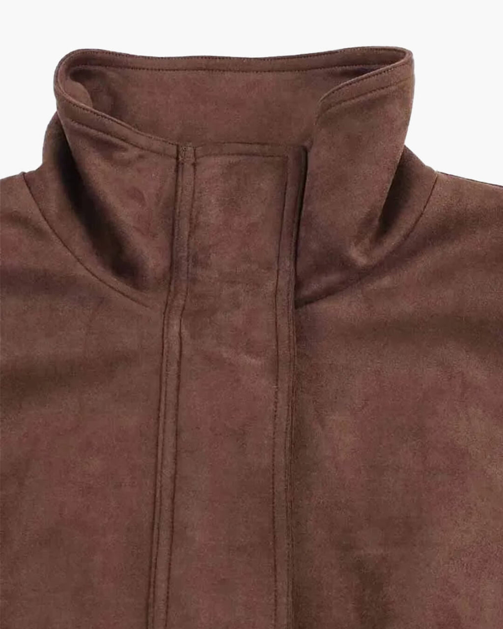 Viona Stand Collar Suede Jacket - Women's Fall and Winter Outerwear - Image 9