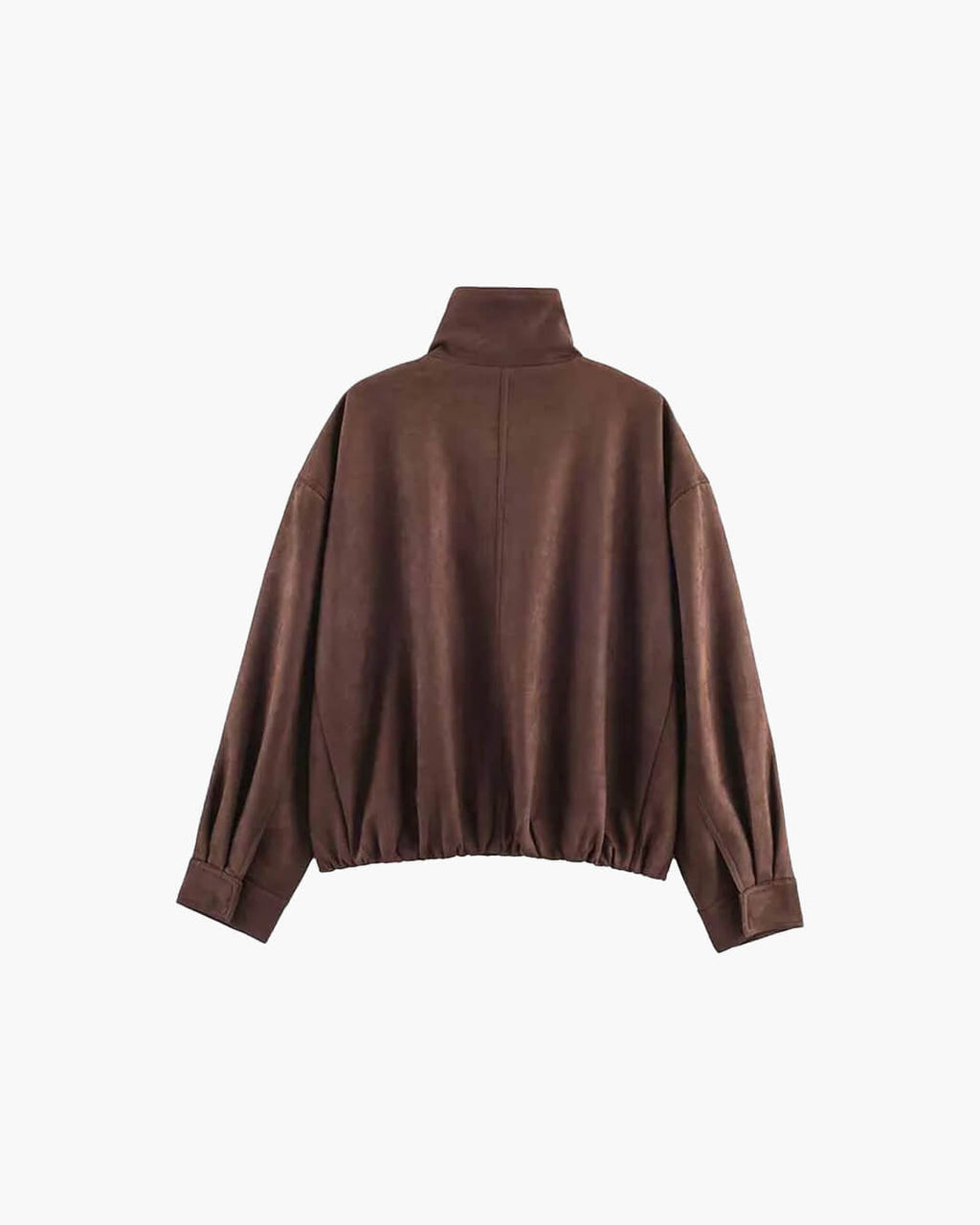 Viona Stand Collar Suede Jacket - Women's Fall and Winter Outerwear - Image 6